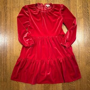 EUC Copper Key Red Velour Dress